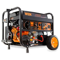 WEN 4 750-Watt 120V/240V Dual Fuel Portable Generator with Wheel Kit  Electric Start  and CO Watchdog (DF475X)