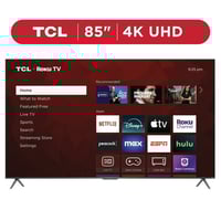 TCL 85” Class S4 (85S410R) 4K UHD HDR LED Smart TV with Roku TV