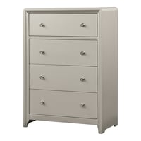 Leovanni Furniture of America Zarek Modern 4-Drawer Vertical Dresser Champagne