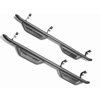 N-Fab Textured Black Cab Length Podium Steps Fit 2020-2024 Jeep Gladiator (JT) 4 Door All Beds SRW Gas