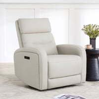 MEA130C-CU013 Spruce & SpringPower Swivel Glider Recliner with USB Charging for Home Theater  Cream