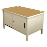 Marvel Group UTSTE4830-UT 48 x 3 x 28-36 inch Utility Sorting Table with Sliding Doors & Shelf  Putty