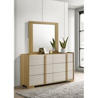 Coaster Hyland 6-drawer Dresser with Mirror Natural