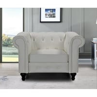 Uspridefurniture Oriskany Chesterfield Faux Leather Chair