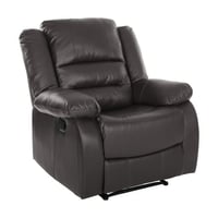 OakvillePark Mulberry Faux Leather Upholstered Reclining Chair Brown