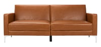 SAFAVIEH Chelsea Tansitional Foldable Futon Bed Cognac/Chrome