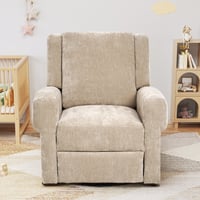 Christopher Knight Home Manual Nursery Recliner  360° Swivel Rocker Sofa Chair in Chenille Fabric  Brown