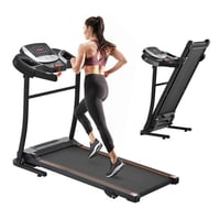 Aukfa 1.5HP Folding Treadmill with Incline  260 lbs Capacity  7.5 MPH Electric Running Machine for Home Gym
