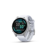 Garmin Fenix 8 43 mm  AMOLED  Silver with Whitestone Silicone Band