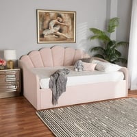 Wholesale Interiors Baxton Studio Select Modern Contemporary Polyester Queen Daybed Frame Pink