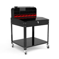 Luxor Shop Desk with Pigeonhole Bin Unit