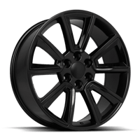 REPLICA C08 26X10 6X139.7 31ET 78.1CB Satin Black+Gloss Black Inserts Wheel