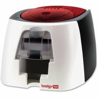 Evolis Badgy100 Plastic ID Card Solution - 40 Card Feeder  40 Card Output Hopper - 16 Second Mono - 45 Second Color -