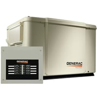 Generac PowerPact 7500/6000 Kilowatt Air-Cooled Home Standby Generator with Automatic Transfer Switch Non Portable Model #6998