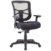 (Set of 7) Alera Elusion Series Mesh Mid-Back Swivel/Tilt Office Chair  Black