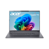 Acer Aspire 16 AI A16-11MT-X8A9 Copilot+ PC  16  WUXGA (1920 x 1200) 120Hz IPS Touch Screen  Snapdragon X  16GB RAM  512GB SSD  Steel Gray