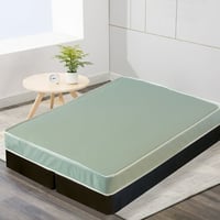 Continental Sleep 8 Vinyl Medium Tight Top Hybrid Mattress & 4” Wooden Box Spring Full.