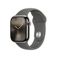 Apple Inc. Apple Watch Series 10 GPS + Cellular 42mm Natural Titanium Case with Stone Gray Sport Band - M/L