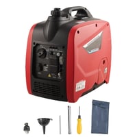 KFFKFF Portable Gas-Powered Inverter Generator  2900W Peak Output  Quiet Operation for Home Use  Compact Design with CO Sensor  Orange/Black
