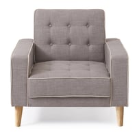 Passion Furniture Andrews Dark Gray Tufted Accent Chair