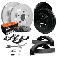 R1 Concepts Front Rear Brakes Rotors Kit and Pads Super Duty Brake Drums WFXA2-56019