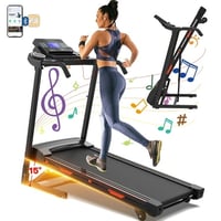 Aukfa 3.5 HP Treadmill 330 lb Capacity  15% Auto Incline Folding Treadmill for Home Gym Workout  9 MPH Max Speed
