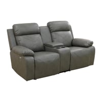 Aukfa Double Recliner Loveseat Sofa  Overstuffed Loveseat with Cupholder for Living Room  Gray