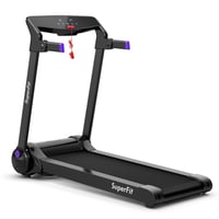 Gymax Folding Electric Treadmill 3.0 HP Exercise Running Machine with App Control Purple