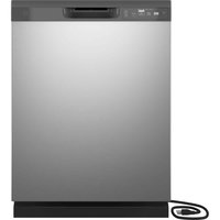 GE 24 in. Built-In Tall Tub Front Control Stainless Steel Dishwasher with Power Cord, Dry Boost, 59 dBA