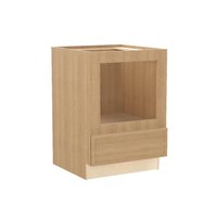 Home Decorators Collection Franklin 24 in. W x 24 in. D x 34.5 in. H Assembled Plywood Microwave Base Kitchen Cabinet in Vanguard Oak with SftClose