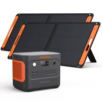 Jackery 2000W Output/4000W Peak Solar Generator 1000 Plus Expandable Push Button Start Battery LiFePO4 w/Two 100W Solar Panels