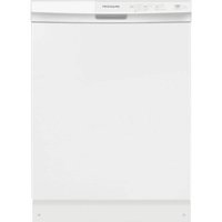 Frigidaire 24 in Front Control Built-In Tall Tub Dishwasher in White with 4-cycles and DishSense Sensor Technology