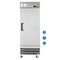 Cooler Depot 27 in. W 23 cu. ft. Single 1-Door Commercial Reach in Upright Refrigerator in Stainless Steel