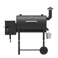 DIRECT WICKER Z-Grills Wood Pellet Grill Outdoor BBQ Grills with Smoker in Black