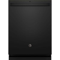 GE 24 in. Black Top Control Built-In Tall Tub Dishwasher with 3rd Rack, Bottle Jets, 45 dBA