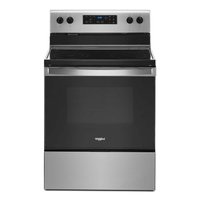 Whirlpool 5.3 cu. ft. Electric Range with 4 Burner Elements and Frozen Bake Technology in Stainless Steel