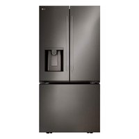 LG 33 in. W. 25 cu.ft. Smart 3-Door French Door Refrigerator Standard Depth MAX in Black Stainless Steel w/Dual Ice Makers