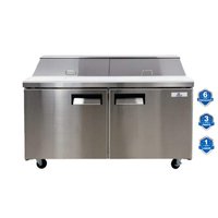 Cooler Depot 60 in. W 15 cu. ft. Commercial Food Prep Sandwich Table Refrigerator Cooler in Stainless Steel