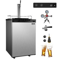 VEVOR 23 in. - 83 in. 43 gal. Single Tap Kegerators Beer Dispenser Temperature Control Beer Refrigerator in Stainless Steel