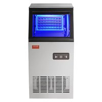 VEVOR Commercial Ice Maker 100 lbs./24 H Ice Maker Machine Freestanding Cabinet Ice Maker with 15 lbs. Storage Capacity