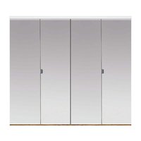 Impact Plus 60 in. x 84 in. Polished Edge Mirror Solid Core MDF Interior Closet Bi-Fold Door with White Trim