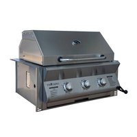 Fire Tango 3-Burner Built-In Propane Gas Grill in Stainless Steel with Height Adjustable Cooking Surface
