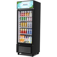 BODEGA 10 cu. ft. Commercial Upright Display Refrigerator Glass Door Beverage Cooler in Black, ETL Certified