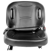 XtremepowerUS Industrial Forklift Leather Seat with Seat Belt and Safety Switch in Black