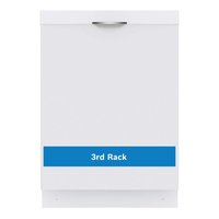 Bosch 300 Series 24 in. White Top Control Tall Tub Dishwasher with Stainless Steel Tub and 3rd Rack, Quiet 46 dBA