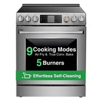 FOTILE 30 in. Fresh Bake Technology 5-Burner Element Slide-In Single Oven Electric Range in Stainless Steel w/ Convection Bake