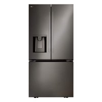 LG 33 in. 25.1 Cu. Ft. Standard Depth French Door Refrigerator in Print Proof Black Stainless Steel with Filtered Ice Water