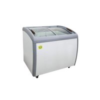 Elite Kitchen Supply 39 in. W 6.7 cu. ft. Manual Defrost Commercial Curved Glass Top Display Chest Freezer EXS39 in White