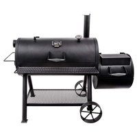 OKLAHOMA JOE'S Longhorn Reverse Flow Offset Charcoal Smoker and Grill with 1060 sq. in. Cooking Area in Black