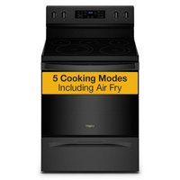 Whirlpool 30 in. 5.3 cu. ft. 5 Burner Element Electric Range in Black